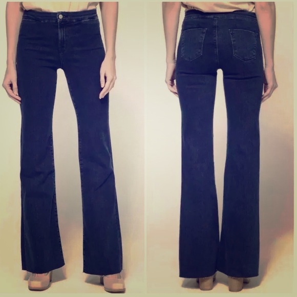 J Brand Denim - J Brand Dark Wash Tailored High Rise Flare Jean.